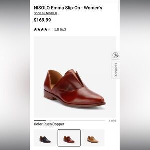 Nisolo Emma Slip-On Women's Flats in Rust
